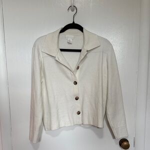 Tweeds Cream Cardigan Sweater